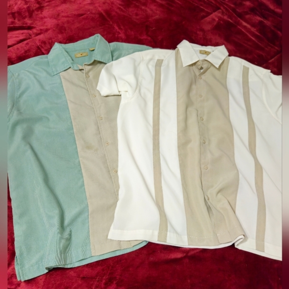 70s 80s Royal Palm Vintage Shirts Men 2XL Hawaiian Button Up Rockabilly Lot Of 2